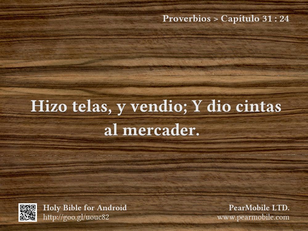 Proverbios, Capítulo 31:24
